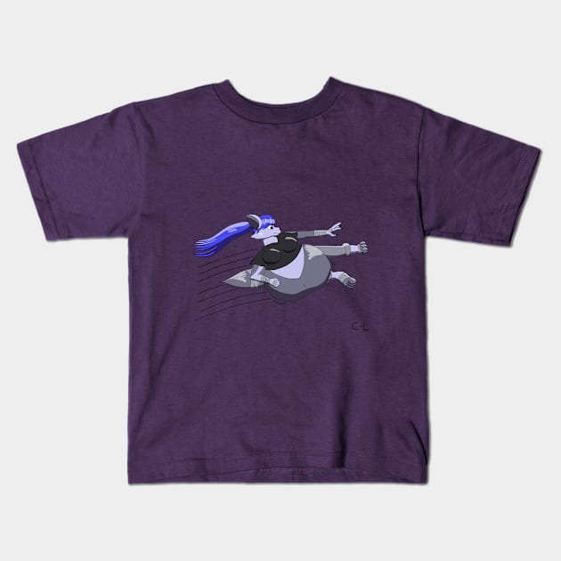 Flying Kick Kids T-Shirt by Cyborg-Lucario